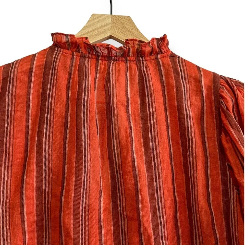 Ulla Johnson Oona Blouse, puff sleeves, Size 2